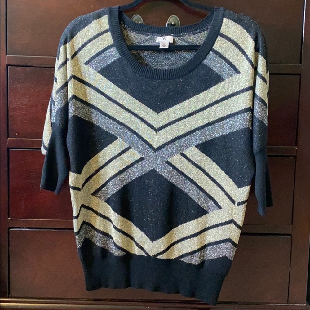 ✨ 80s Style Silver/Gold Sparkle Sweater